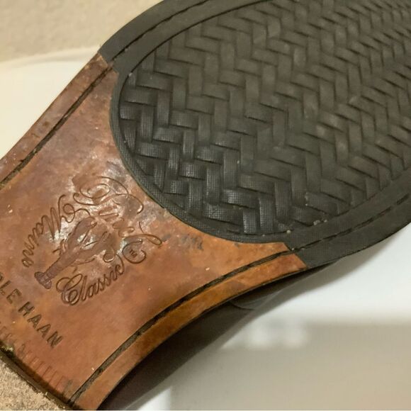 Cole Haan Maine Pinch Classic  Brown Leather Tassel Loafers Mens Size US 9.5 W - Picture 9 of 16